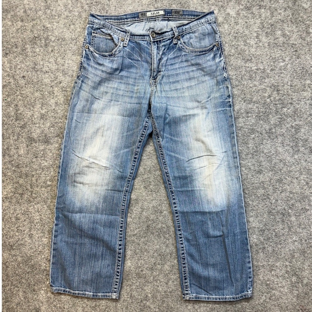 BKE Denim Light Wash Distressed Jeans Mens Size‎ 33 Blue
